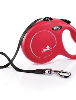 flexi New Classic Gurt-Leine rot, 5 m - Größe L: bis 50 kg