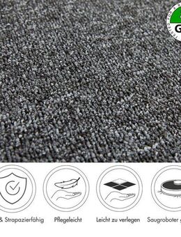 Andiamo Teppichboden Luton, Feinschlinge, Made in Netherlands, rechteckig, Höhe: 6 mm, meliert, Breite 400 cm oder 500 cm, strapazierfähig & pflegeleicht