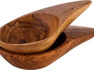 APS Dipschale OLIVE, Holz, (Set, 2-tlg), geöltes Olivenholz, jedes Teil ein Unikat