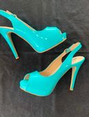 Mega sexy Slingpumps Gr. 39 Absatz 12/Plateau 2cm in 45768