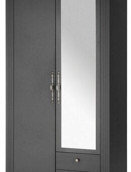 Home affaire Kleiderschrank WESTMINSTER Wäscheschrank in 2 Farben, Landhausschrank Metallgriffe Drehtürenschrank mit Spiegel, Schlafzimmerschrank, 109 cm breit