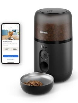 Philips Futterautomat PAW5320/02 Pet Series, mit Kamera, 4,5l, für Katzen und kleine Hunde, Nachfüll-Benachrichtigung, Anti-Verstopf-Technologie u. App-Anbindung