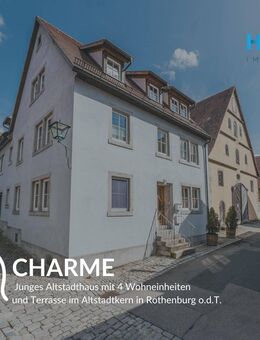 CHARME - Junges Altstadthaus mit 4 Wohneinheiten und Terrasse im Altstadtkern in Rothenburg o.d.T. - Rothenburg (Tauber)
