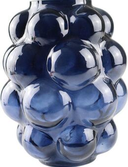 AM Design Dekovase Vase aus blauem Glas, mit charmantem Punktedesign