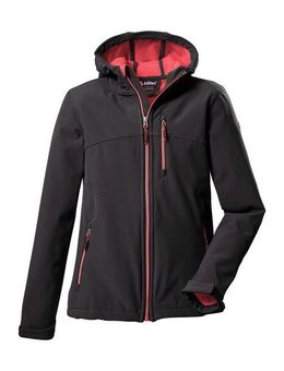Killtec Softshelljacke Girls Softshelljacke Wasserabweisend, verstellbare Kapuze u Ärmel, Fleece-Innenfutter