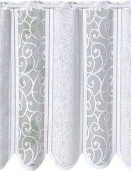 Weckbrodt Scheibengardine Prag (1 St), Stangendurchzug, halbtransparent, Jacquard, Bistro, Jacquard, strukturiert, gebogt, nach Maß, Gardine, Store