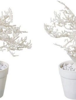 Creativ green Künstlicher Weihnachtsbaum Weihnachtsdeko, im farblich passenden Topf und mit Glitzer-Optik