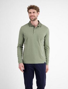 LERROS Langarm-Poloshirt mit Logo-Stickerei