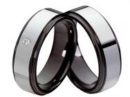 Partnerringe Wolframringe PW103 mit Zirkonia - Aholming
