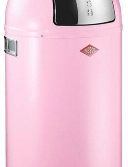 WESCO Mülleimer Pushboy Junior Abfallsammler, mit Metalleinsatz, Griffe, Einwurfklappe aus Edelstahl und Bodenring