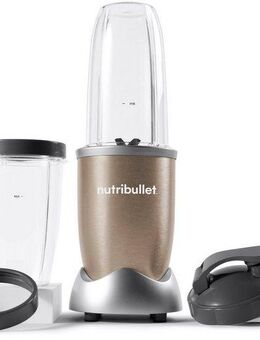nutribullet Smoothie-Maker NB907CP, 900 W, Standmixer, Multifunktionsmixer inkl. 2 Trinkbecher, Champagner