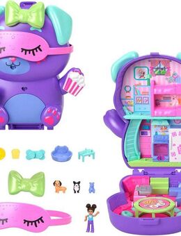 Polly Pocket Spielwelt Übernachtungsparty-Welpen-Schatulle
