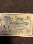 100 Mark Reichsbanknote Berlin 7. Februar 1908 Grün in 03099