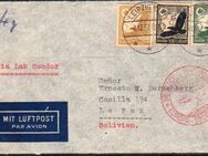 DR Luftpost-Briefumschlag nach Bolivien, 1937,  Lot 160