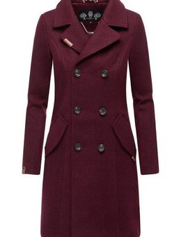 Marikoo Wollmantel Nanakoo edler Damen Trenchcoat in Woll-Optik