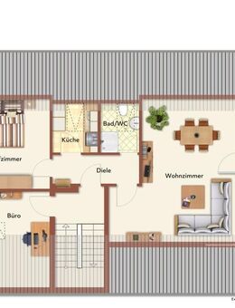 *** Neckarsulm: zentrumsnahe, frisch renovierte 3-Zi.-DG-Whg. mit Balkon + Stellplatz *** - Neckarsulm