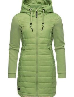 Ragwear Steppmantel Lucinda Long Mantel aus modernem Materialmix mit Kapuze