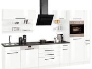 KOCHSTATION Küchenzeile KS-Tulsa, ohne E-Geräte, Breite 320 cm, schwarze Metallgriffe, MDF Fronten