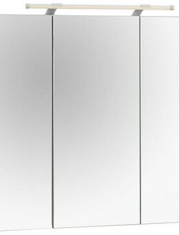 Schildmeyer Spiegelschrank Dorina, mit höhenverstellbaren Glasböden made in Germany Breite 70 cm, 3-türig, LED-Beleuchtung, Schalter-/Steckdosenbox