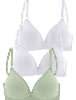 petite fleur Bralette-BH (Packung, 3 Stück) ohne Bügel im Triangel-Schnitt
