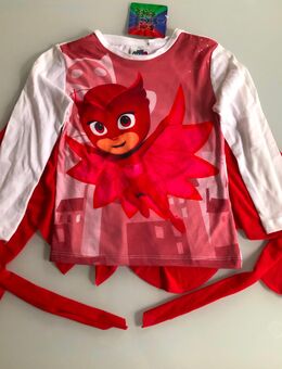Jungen Bluse Pyjamahelden PJ Masks Fasching Verkleidung Langarm mit Klettverschluss Langarmshirt für Jungen 2-teilig Longsleeves Verkleidung Fashing Langärmelige Langarm Baumwolle, Gr. 110/116 neu mit Etikett - Albstadt