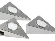 HEITRONIC Unterschrankleuchte Genua, LED fest integriert, Warmweiß, Küchenlampe, Küchenbeleuchtung, mit Schalter, Gehäuse aus Edelstahl