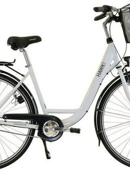 HAWK Bikes Cityrad City Wave Premium Plus White, 3 Gang Shimano Nexus Schaltwerk, für Damen und Herren