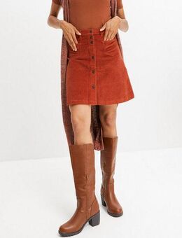 bonprix Cordrock mit Knopfleiste, leicht ausgestellt