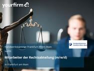 Mitarbeiter der Rechtsabteilung (m/w/d) - Frankfurt (Main)