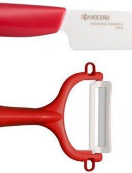 KYOCERA Messer-Set GEN (Set, 2-tlg), scharfe Hochleistungskeramik-Klinge, (Universalmesser, Sparschäler)