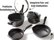 STONELINE Topf-Set Future, Aluminiumguss (Set, 8-tlg., Kochtopf 20/24, Stieltopf 18 cm, Schmorpfanne 20/24 cm), Induktion