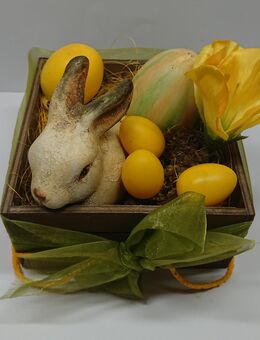 Osternest Osterschale Ostergesteck Kunstblumen - Ostern Deko Osterdeko Vintage - Heinsberg