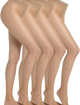 Camano Feinstrumpfhose fine everyday 20 DEN (4er Pack) mit leicht verstärkte, kaum sichtbare Fußspitze