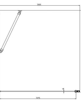 welltime Eckdusche Florenz, BxT: 80x80 cm, Sicherheitsglas, Hebe-Senk-Mechanismus, barrierefrei einbaubar, mit Drehtüren