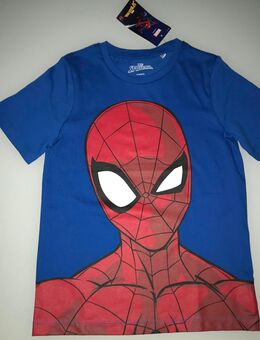 Spiderman T-Shirt Jungen Kinder 100% Baumwolle Kurzarmshirt Blau Rot Marvel Gr. 104 - Albstadt
