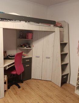 Hochbett mit Schrank und Schreibtisch - München Pasing-Obermenzing