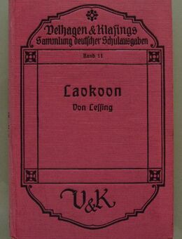 Lessing: Laokoon. Schulausgabe 1928. - Münster