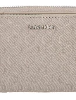 Calvin Klein Geldbörse CK MUST AOP MD ZIP AROUND W FLAP, Damen Geldbeutel, Portemonnaie mit Monogramm-Logomuster