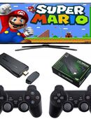 TV SPIEL RETRO KONSOLE 2 PADS 10000 SPIELE XXXL 90er Jahre Set 4K auf 64GB SD Card in 42105
