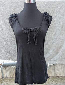 🖤 EDC by Esprit Top – XS | Schwarz | Schleifen-Detail & Rüschen - Darmstadt