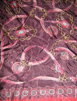 NEU mit ETIKETT * Edel * Seiden Chiffon * XXL * Ketten- Print * Hals * Tuch * Schal * Scarf * "PRIMARK atmosphere" rot- aubergine" rot * aubergine * - Riedlingen