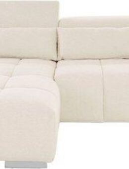 COTTA Ecksofa Orion L-Form, mit Kopfteilverstellung & 3 Nierenkissen