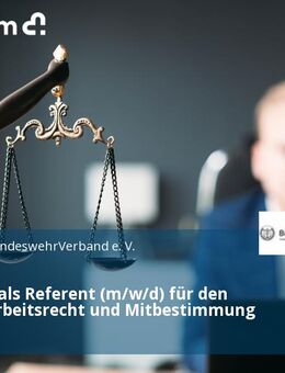 Volljurist als Referent (m/w/d) für den Bereich Arbeitsrecht und Mitbestimmung - Berlin