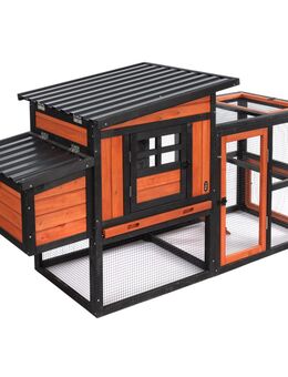 TIAKI Hühnerstall aus Holz - L 182 x B 71,8 x H 98,5 cm (2 Pakete*)