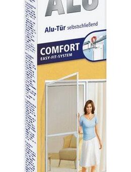 tesa Insektenschutz-Tür Insect Stop ALU Comfort Fliegengitter für Türen - 1.0 m : 2.2 m, (Packung, 1-St., Fliegennetz, Aluminiumrahmen), Insektenschutz für Balkontür, Terrassentür, Aluminiumrahmen
