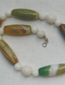 Edelsteinkette, Achat mit weisser Koralle in 27389