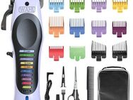 Wahl Haarschneider Color Pro Lithium, 20-teiliges Akku-Haarschneideset, Farbcodierte Aufsteckkämme, einstellbarer Verstellhebel, USB-Ladung