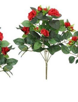Kunstblume Künstlicher Rosenbusch, I.GE.A., Höhe 34 cm, Kunstrose Blume Strauß Bouquet Rosen Rosenbouquet Wildrose