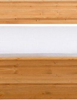 Home affaire Massivholzbett Madrid, Landhausstil, hohe Belastbarkeit! (Breite/Belastbarkeit 180cm/220 KG, 160cm/200 KG, 90cm/=120 KG), aus FSC®-zertifizierter Kiefer, INKLUSIVE Rollrost, Kassettenoptik