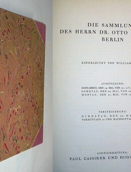 Die Sammlung des Herrn Dr. Otto Burchard - Berlin : Mai 1928, Paul Cassirer und Hugo Helbing, BN0685 - Sinsheim Zentrum